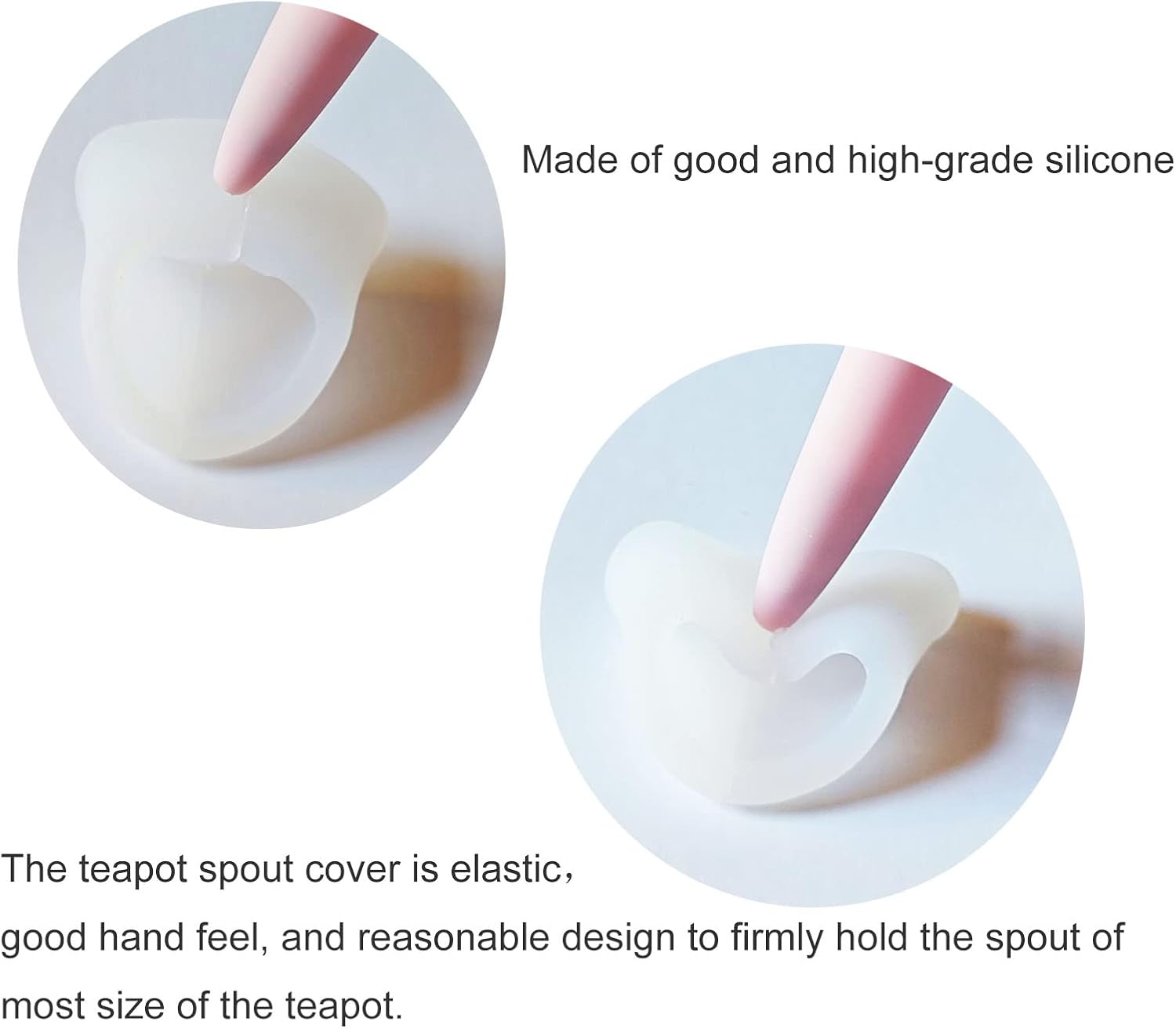 Set of 3 White Silicone Teapot Spout Protectors - Leak-Proof & Drip-Proof Cover Sleeves for Coffeepot Spouts by yiruiidea