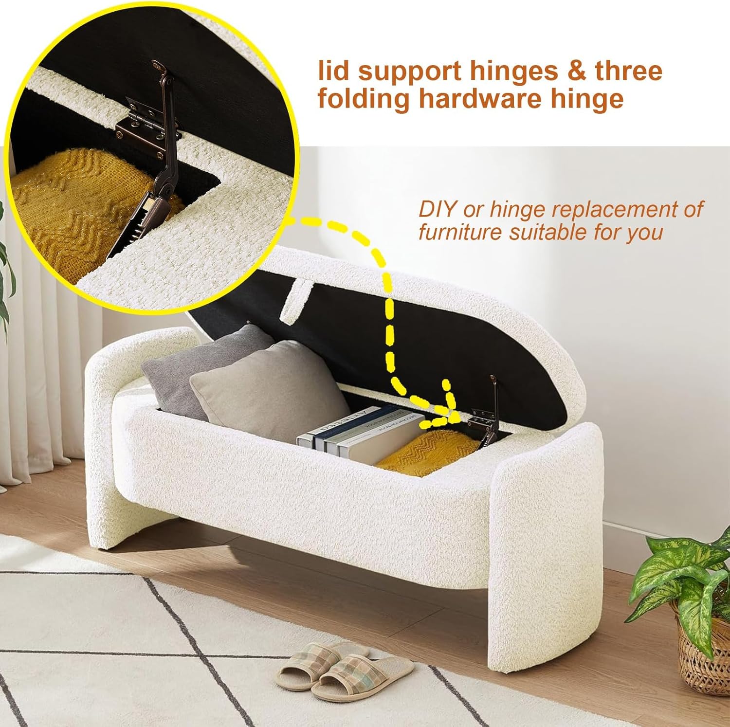 Set of 4 ANTEISI Antique Bronze Lid Support Hinges with Three Folding Hardware - Rustic Bronze Hinge Kit