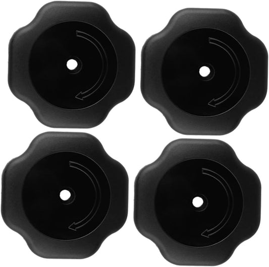 Set of 4 Black Plastic Pressure Cooker Knobs for Cookware Lid Handles and Steamers