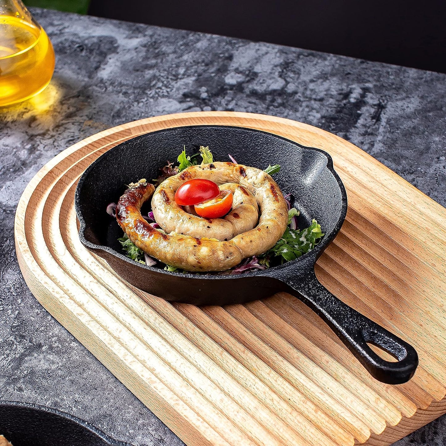 Set of 4 Bruntmor 6-Inch Pre-Seasoned Cast Iron Frying Pans - Oven Safe Skillet, Grill Pan, Nonstick Cookware for Casserole Dish