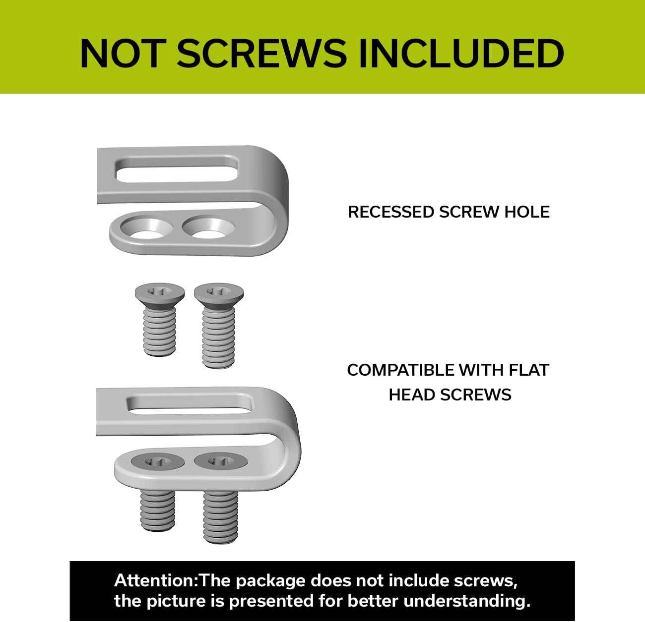 Set of 4 CIVIVI Flamed Titanium Pocket Clips, 50MM 55MM with Recessed Screw Hole - T002C