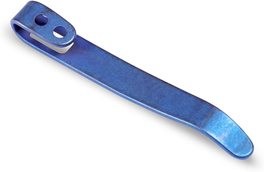 Set of 4 CIVIVI Flamed Titanium Pocket Clips, 50MM 55MM with Recessed Screw Hole - T002C