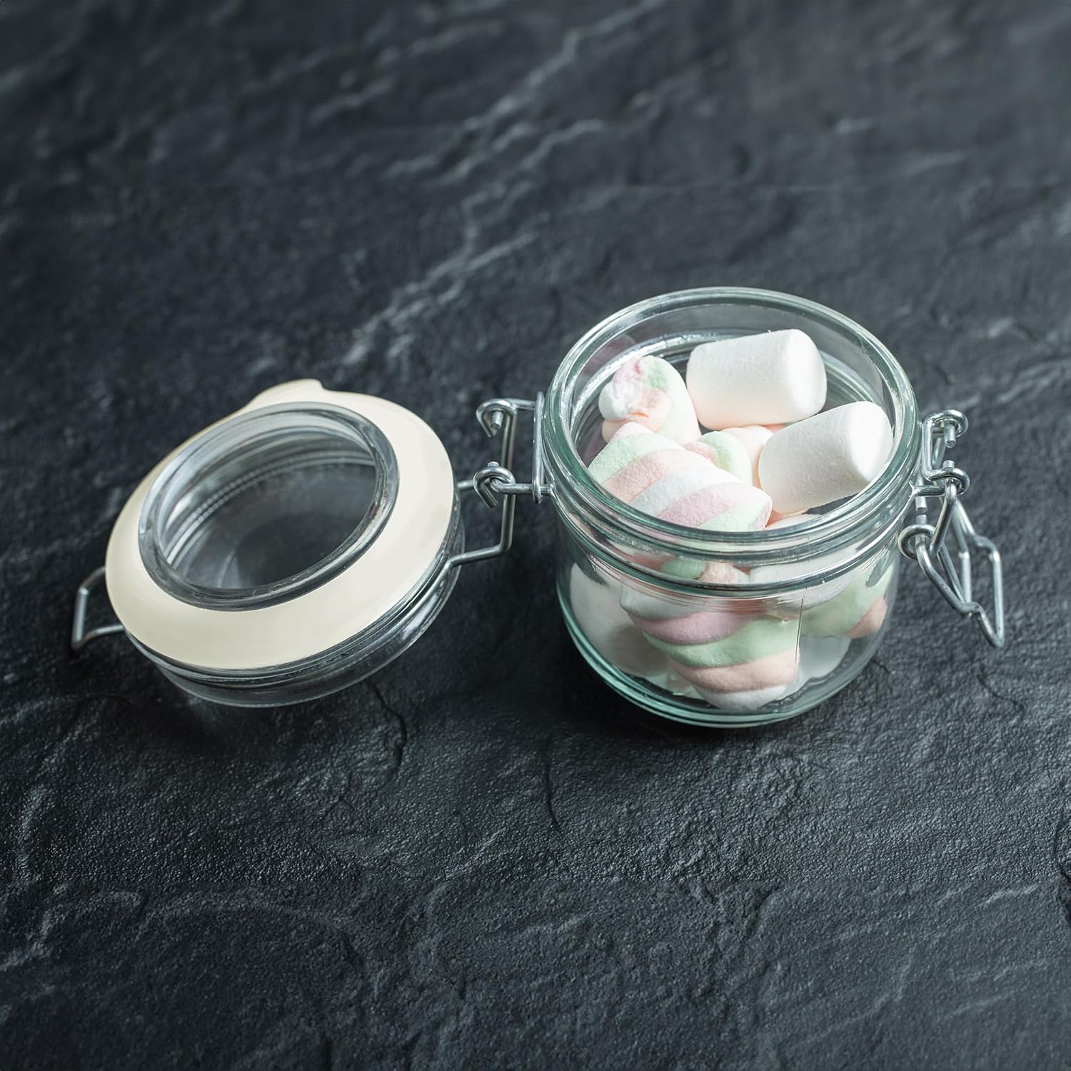 Set of 4 HIC Kitchen Regular Mouth Canning Jar Gasket Seals, European-Grade Silicone