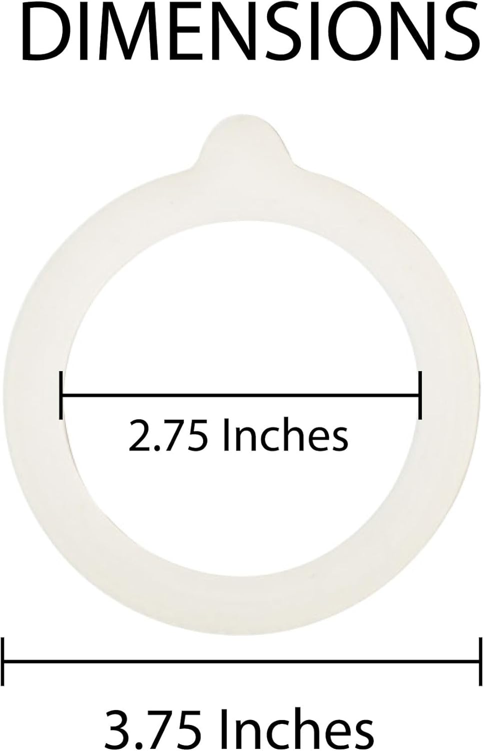 Set of 4 HIC Kitchen Regular Mouth Canning Jar Gasket Seals, European-Grade Silicone