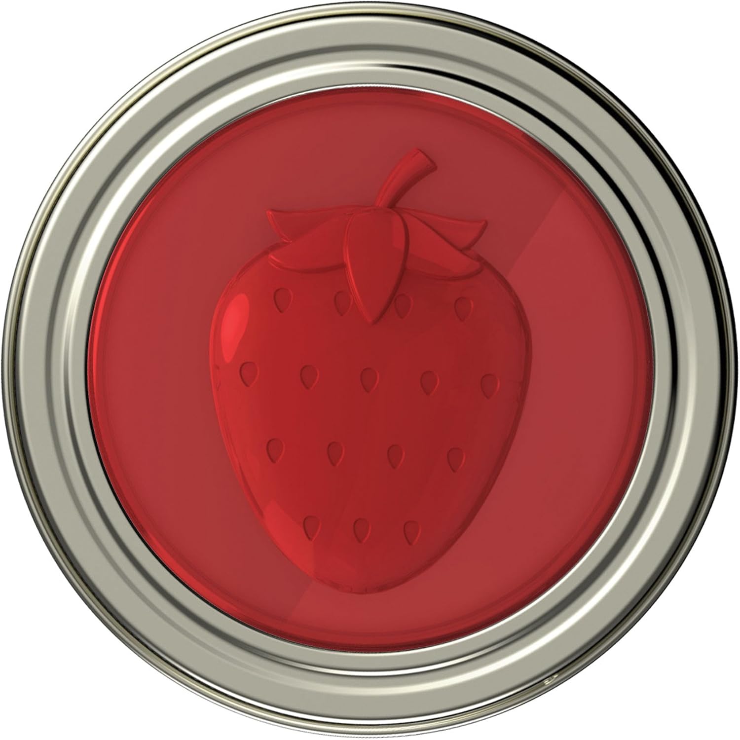 Set of 4 Jarware Strawberry Jelly/Jam Lids for Regular Mouth Mason Jars