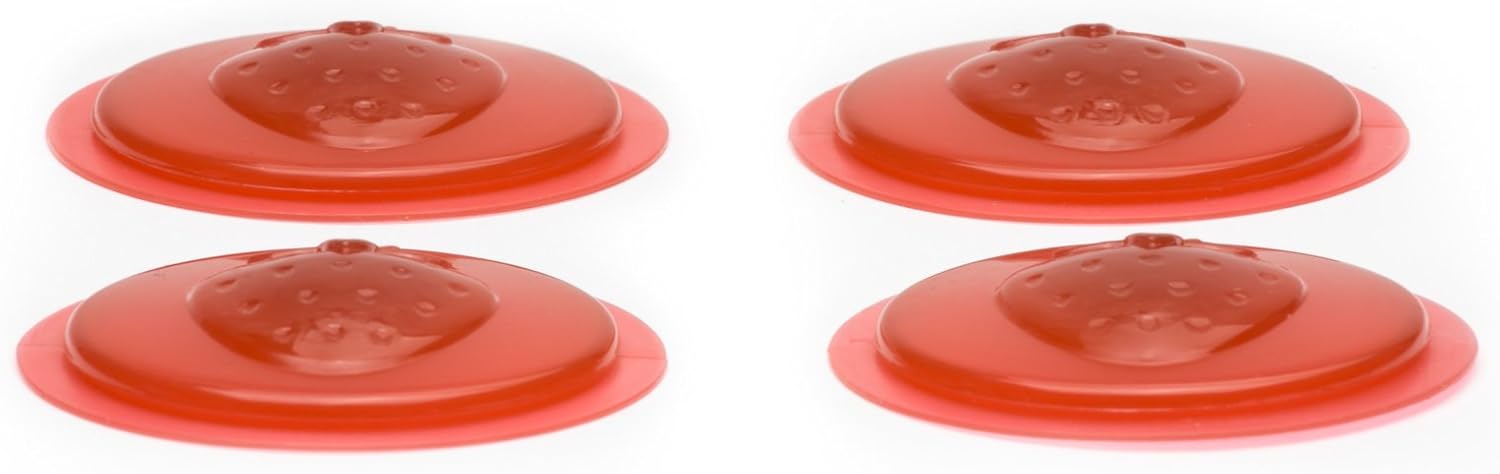 Set of 4 Jarware Strawberry Jelly/Jam Lids for Regular Mouth Mason Jars