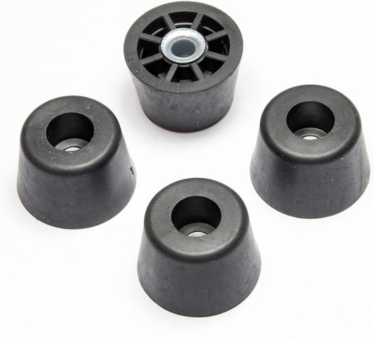 Set of 4 Medium Extra Tall Round Rubber Feet Bumpers - .625" H x .932" D - USA-Made