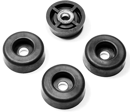 Set of 4 Medium Round Rubber Feet, .312" H x .875" D, Made in USA - Food Safe for Cutting Boards, Electronics, Crafts, Woodworking