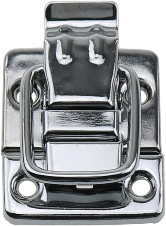Set of 4 Retro Silver Metal Toggle Latches Catch for Chests, Suitcases, and Boxes - Includes Screws