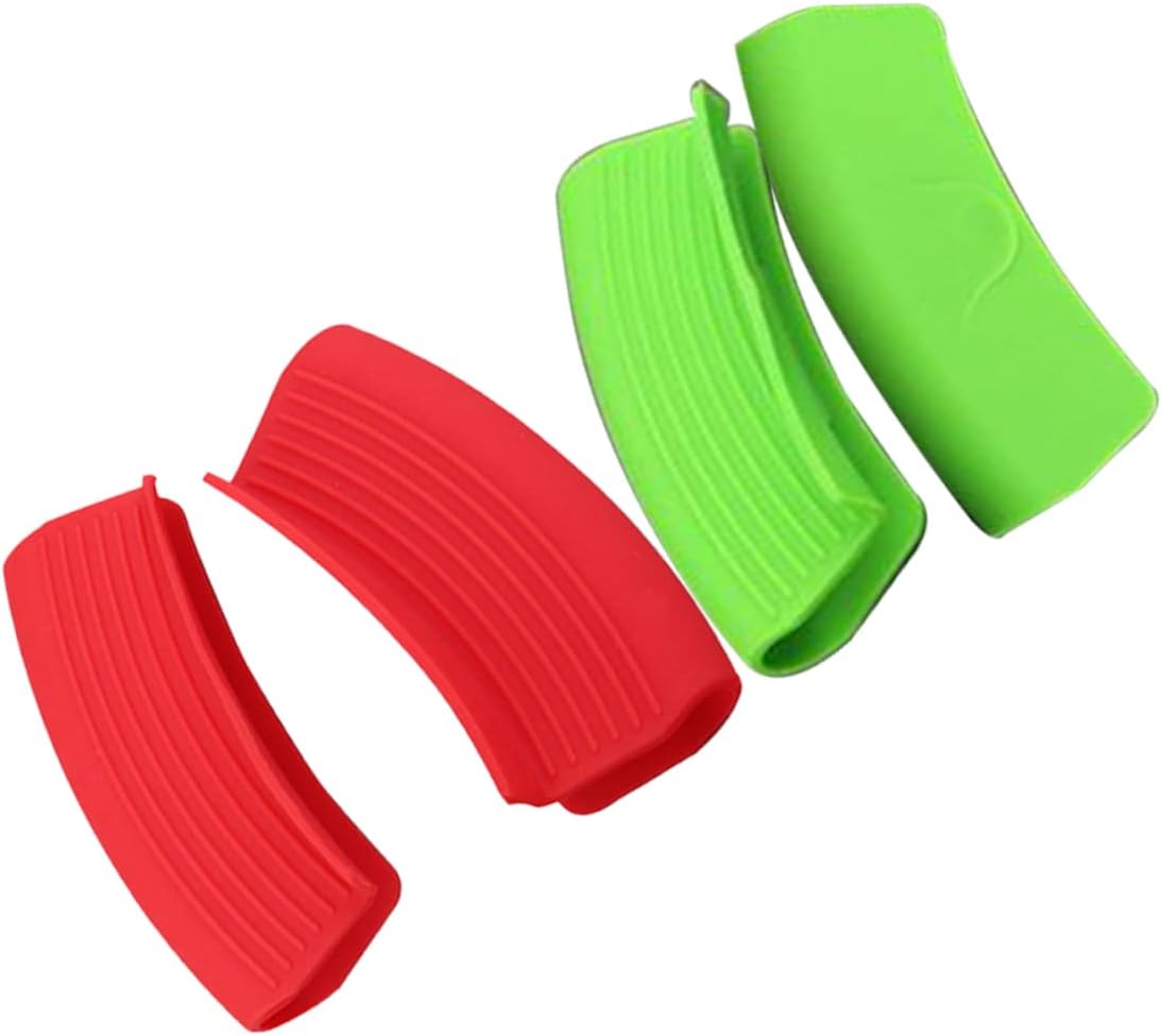 Set of 4 Silicone Cooking Pinch Mitts for Hot Plates, Pots, and Pans - Heat Resistant Oven Gloves for Baking and Kitchen Handling