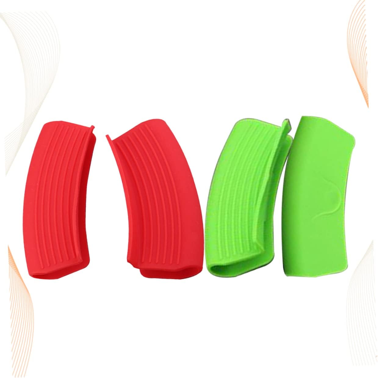 Set of 4 Silicone Cooking Pinch Mitts for Hot Plates, Pots, and Pans - Heat Resistant Oven Gloves for Baking and Kitchen Handling