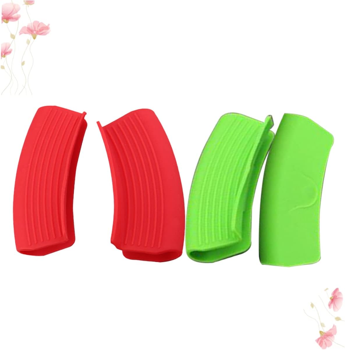 Set of 4 Silicone Cooking Pinch Mitts for Hot Plates, Pots, and Pans - Heat Resistant Oven Gloves for Baking and Kitchen Handling