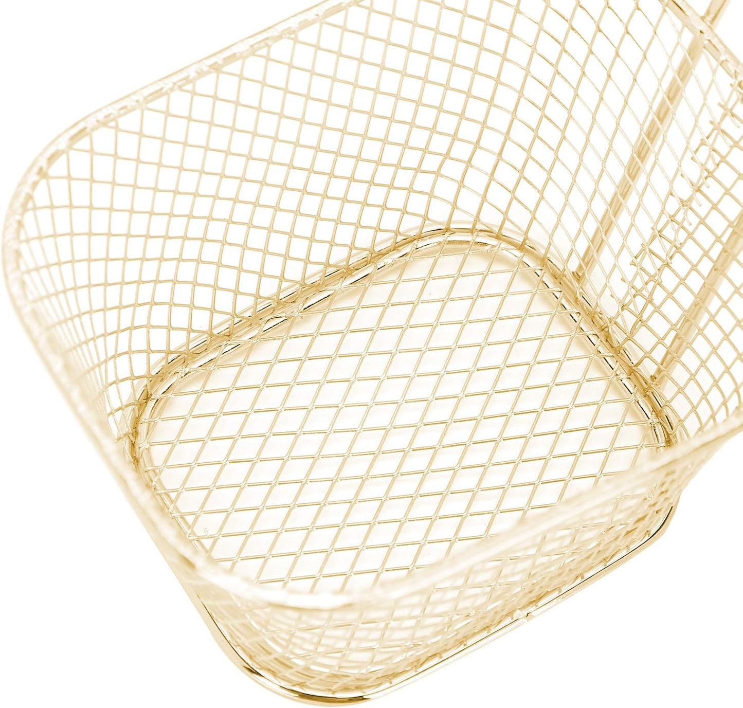 Set of 4 Stainless Steel Frying Baskets for French Fries, Onion Rings, Chicken Wings - Multi-Function Kitchen Tool in Gold Color by Haofy