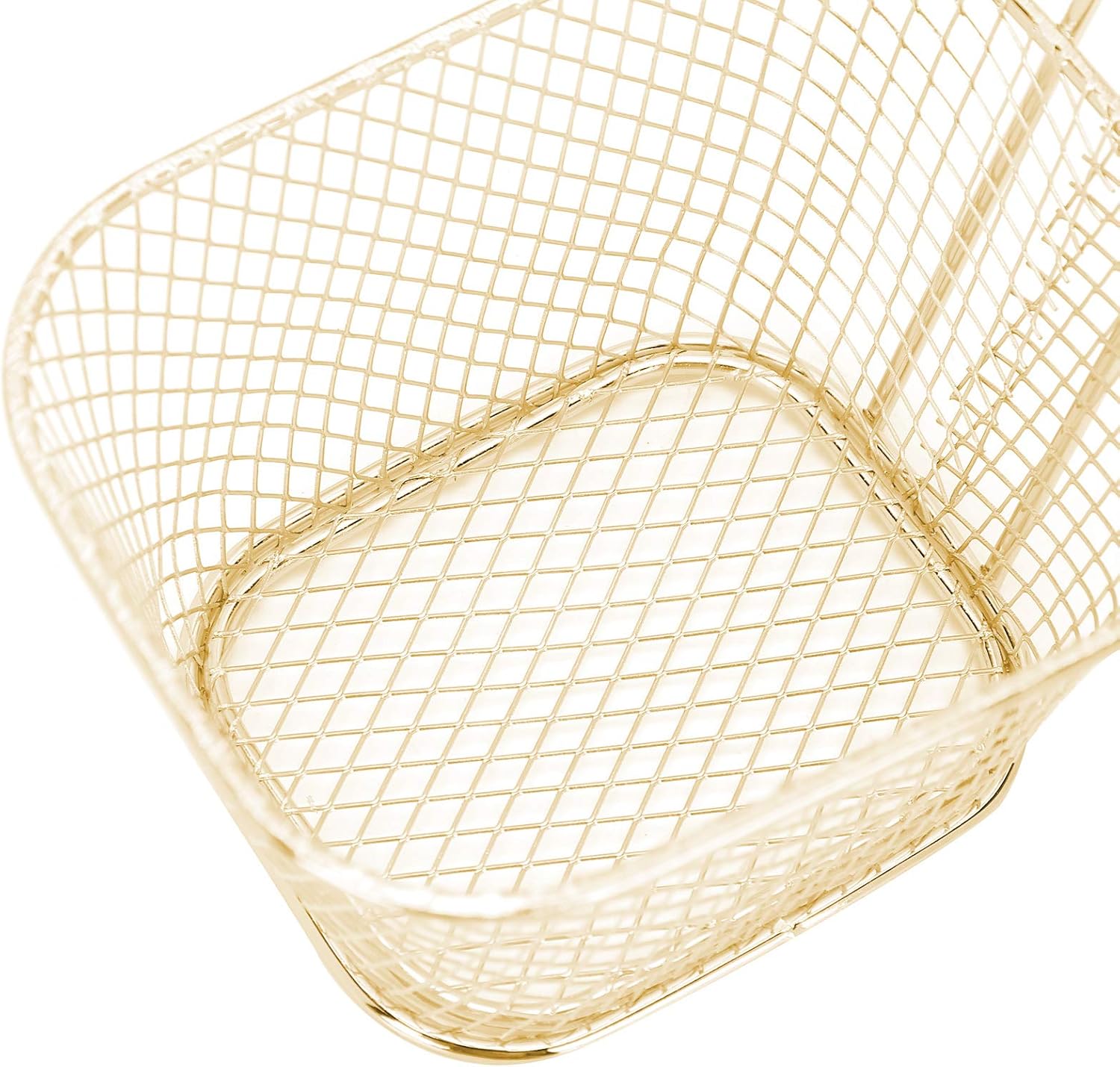 Set of 4 Stainless Steel Frying Baskets for French Fries, Onion Rings, Chicken Wings - Multi-Function Kitchen Tool in Gold Color by Haofy