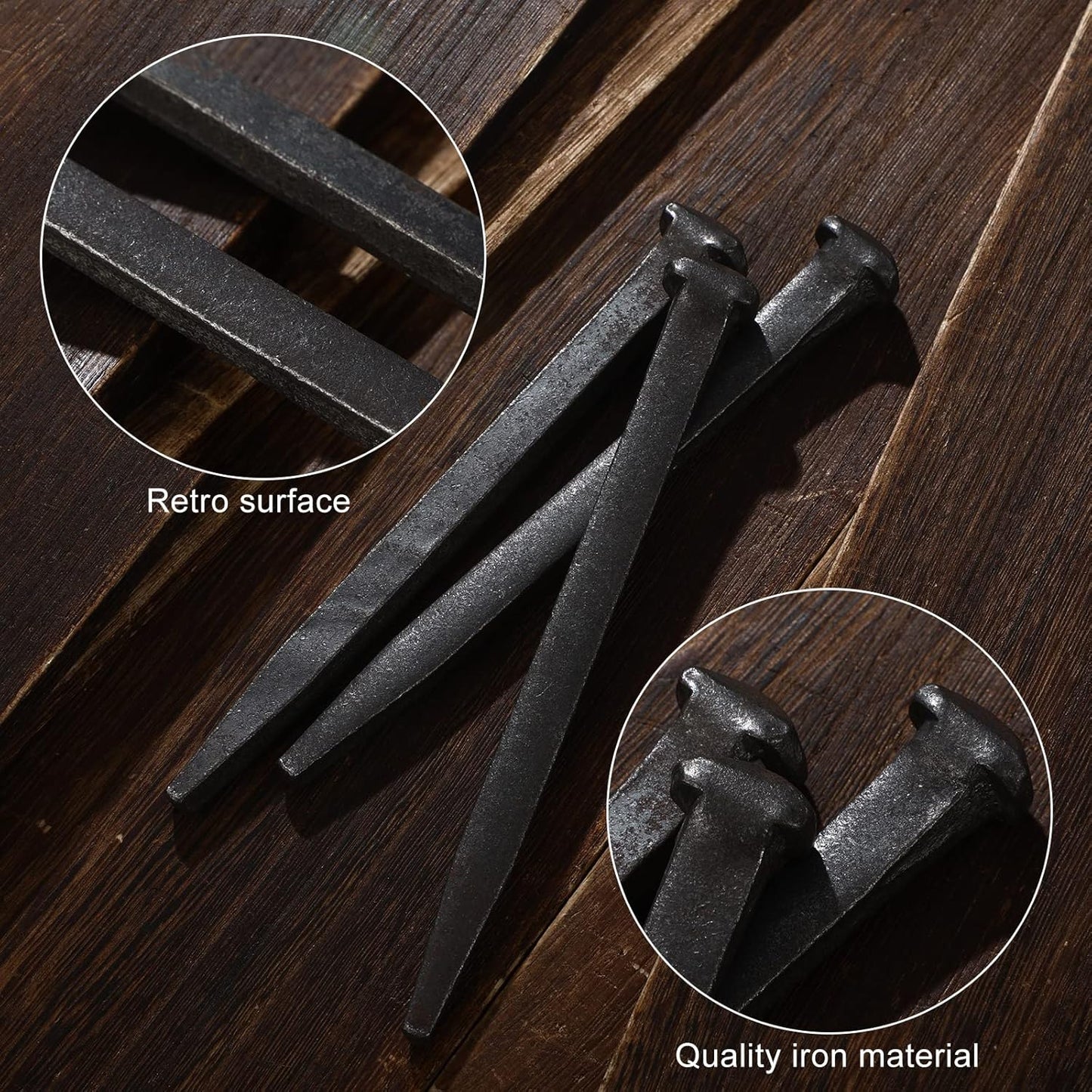 Set of 6 Crucifixion Nails - 6 Inch Iron Replica Tacks for Passion of Jesus Christ, Church, Christian Home, Christmas, Easter