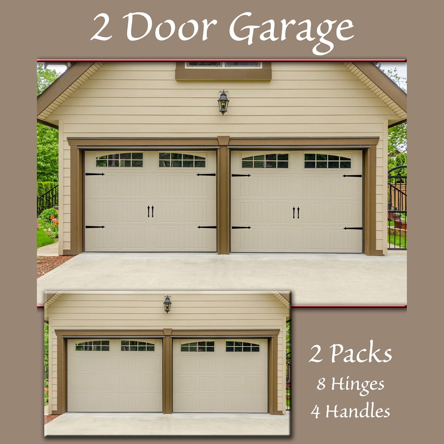 Set of 6 Decorative Magnetic Handle and Hinge Magnets for Steel Garage Doors - Easy Install, Durable & Weatherproof - WildKart