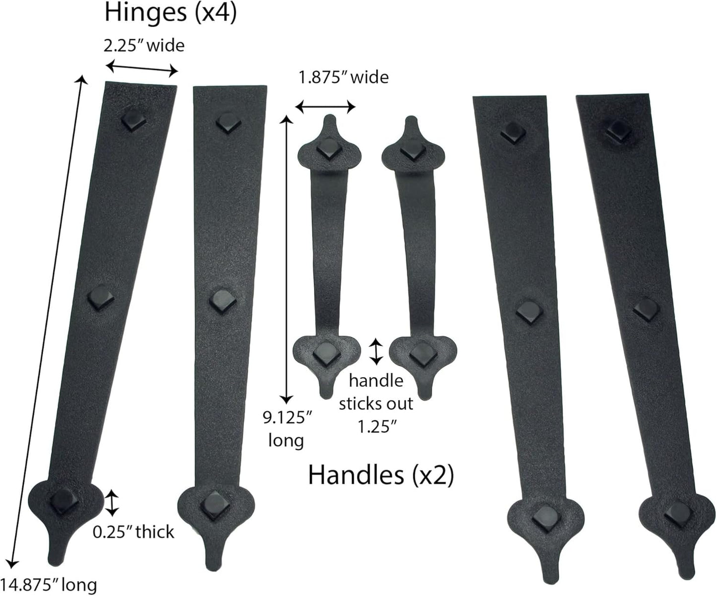 Set of 6 Decorative Magnetic Handle and Hinge Magnets for Steel Garage Doors - Easy Install, Durable & Weatherproof - WildKart