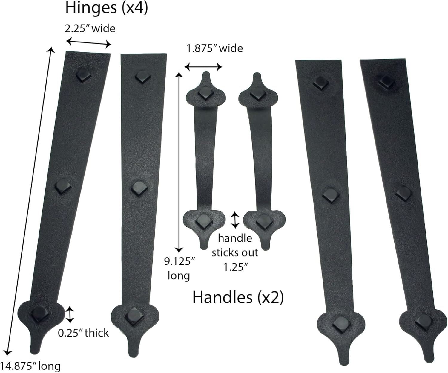 Set of 6 Decorative Magnetic Handle and Hinge Magnets for Steel Garage Doors - Easy Install, Durable & Weatherproof - WildKart