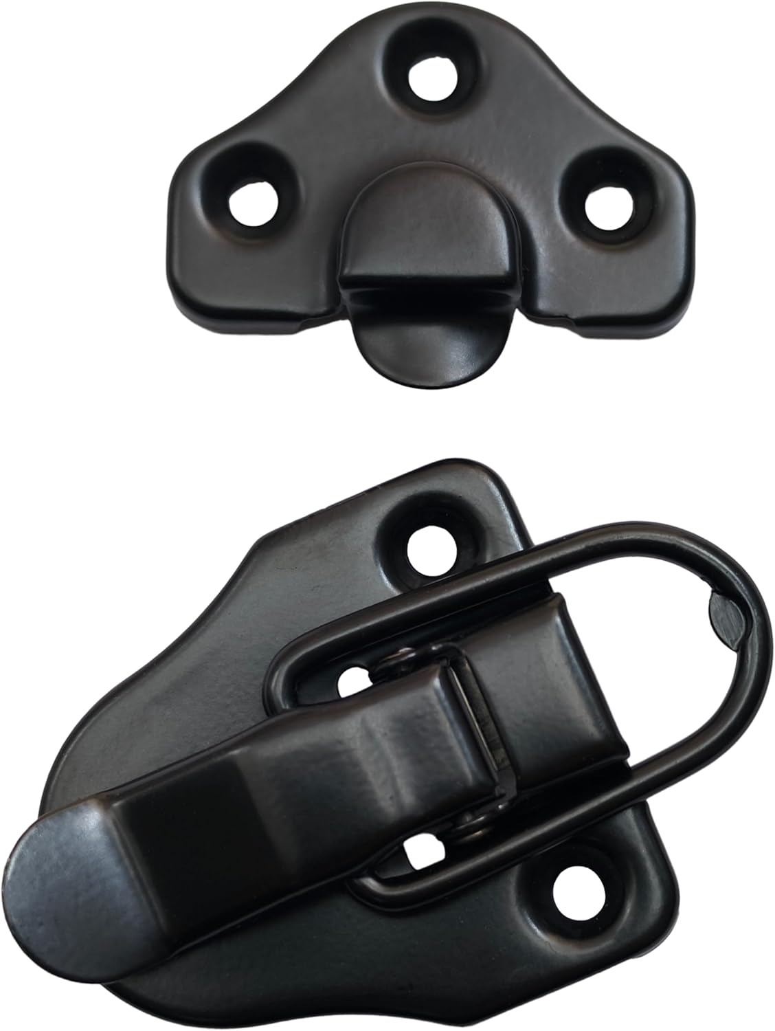 Set of 6 Duckbilled Hasp Latch Toggle Latches for Jewelry Boxes, Wooden Cases, and Furniture with Screws