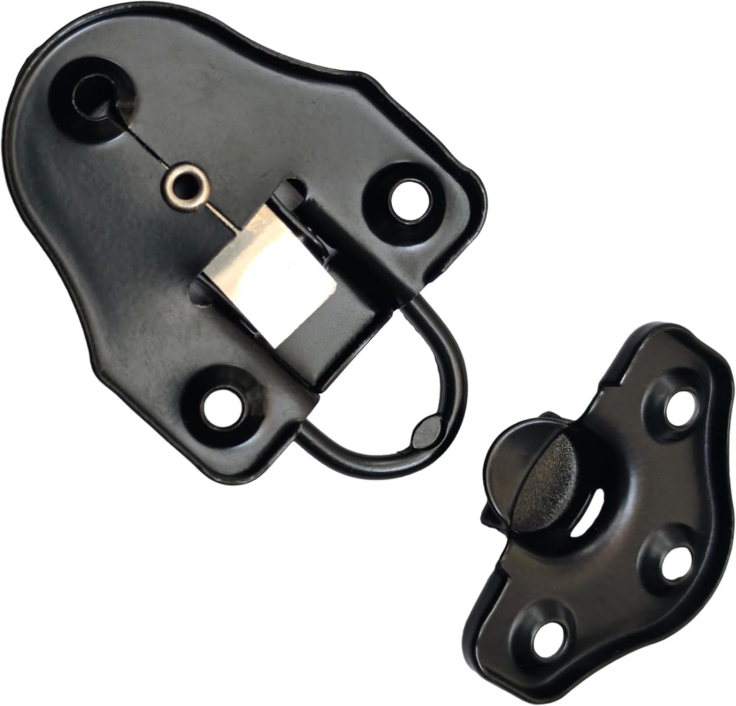 Set of 6 Duckbilled Hasp Latch Toggle Latches for Jewelry Boxes, Wooden Cases, and Furniture with Screws