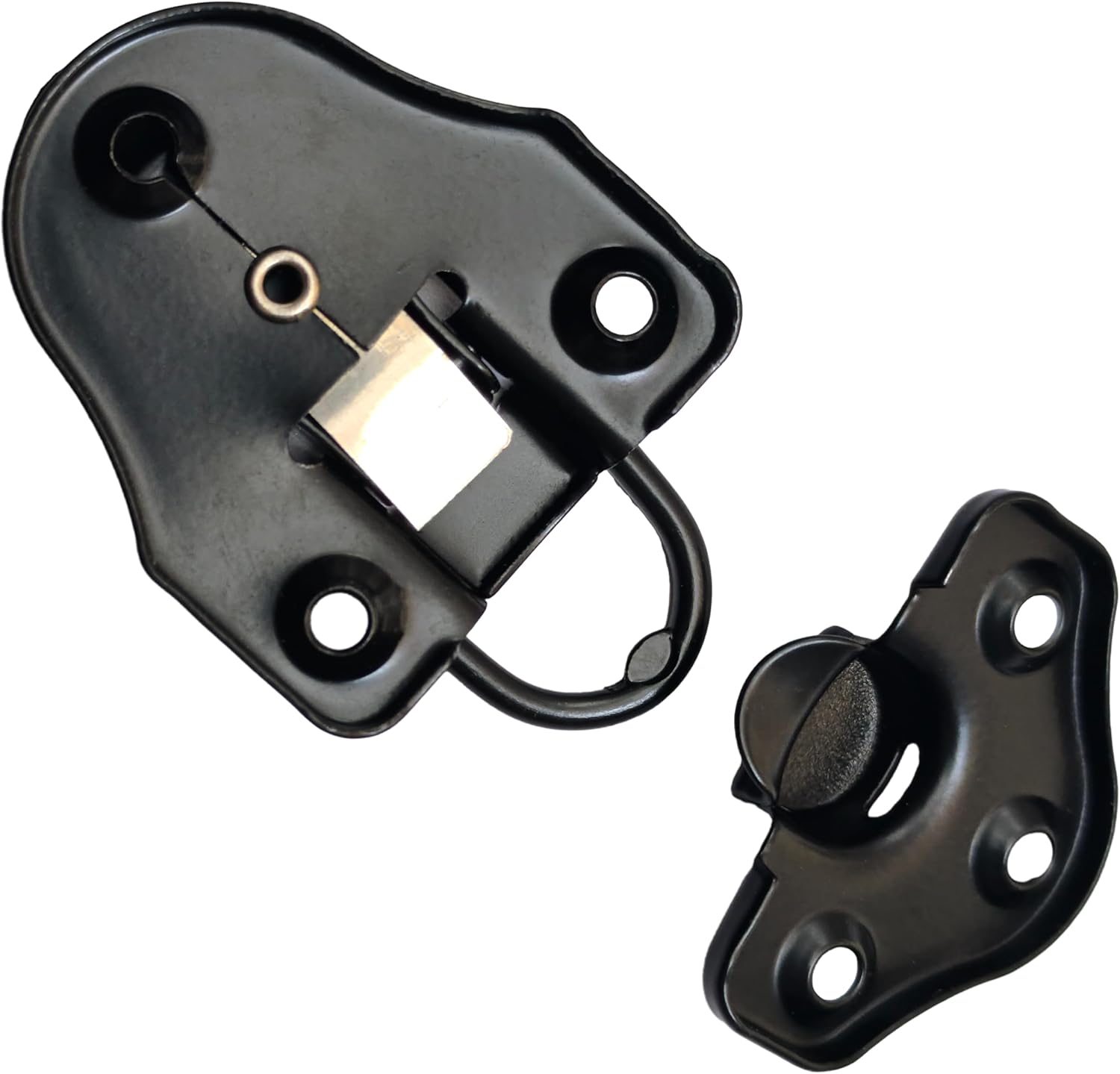 Set of 6 Duckbilled Hasp Latch Toggle Latches for Jewelry Boxes, Wooden Cases, and Furniture with Screws