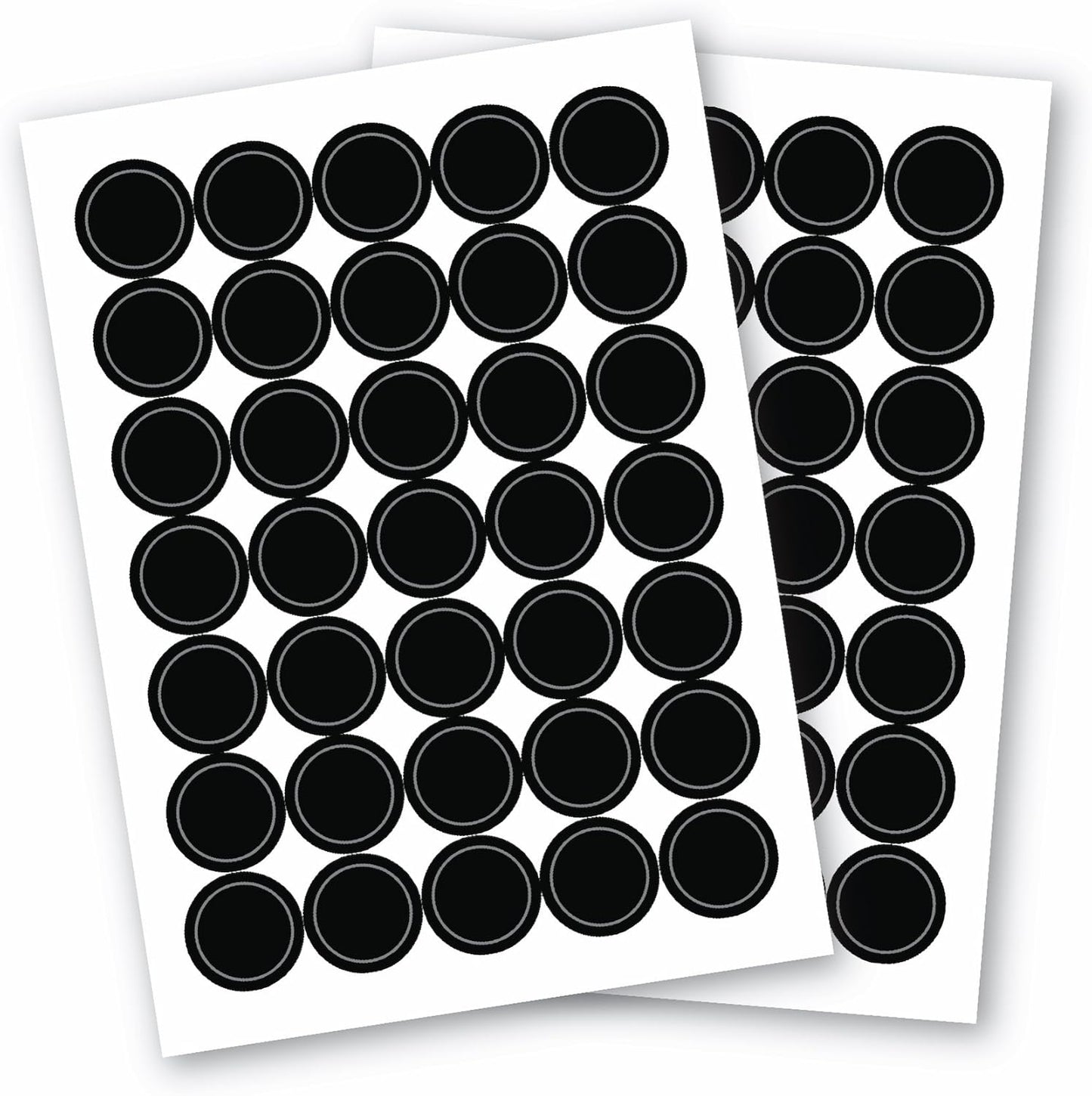 Set of 70 Black Water Resistant Round Spice Jar Labels - 1.5" - Fits Penzeys and AllSpice Jars - Blank Templates