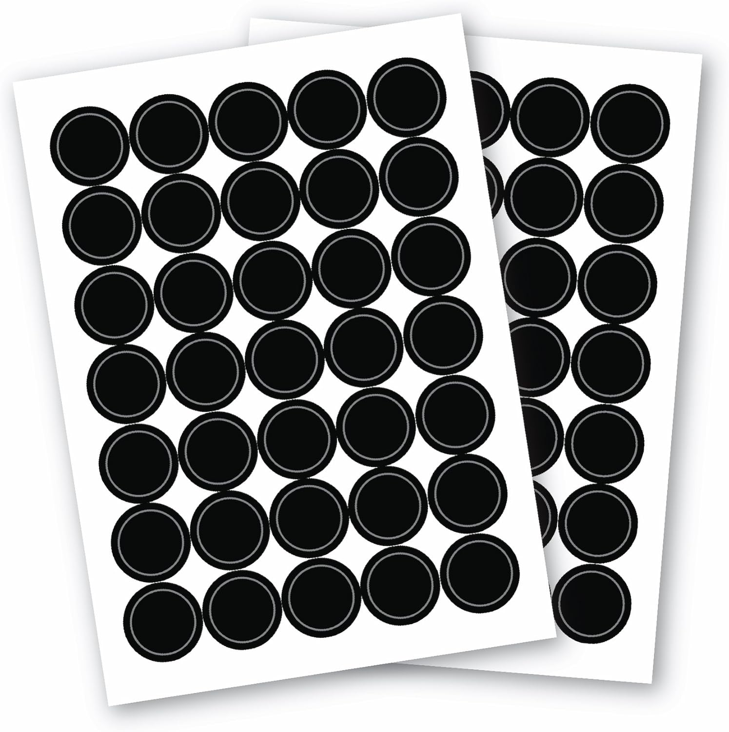 Set of 70 Black Water Resistant Round Spice Jar Labels - 1.5" - Fits Penzeys and AllSpice Jars - Blank Templates