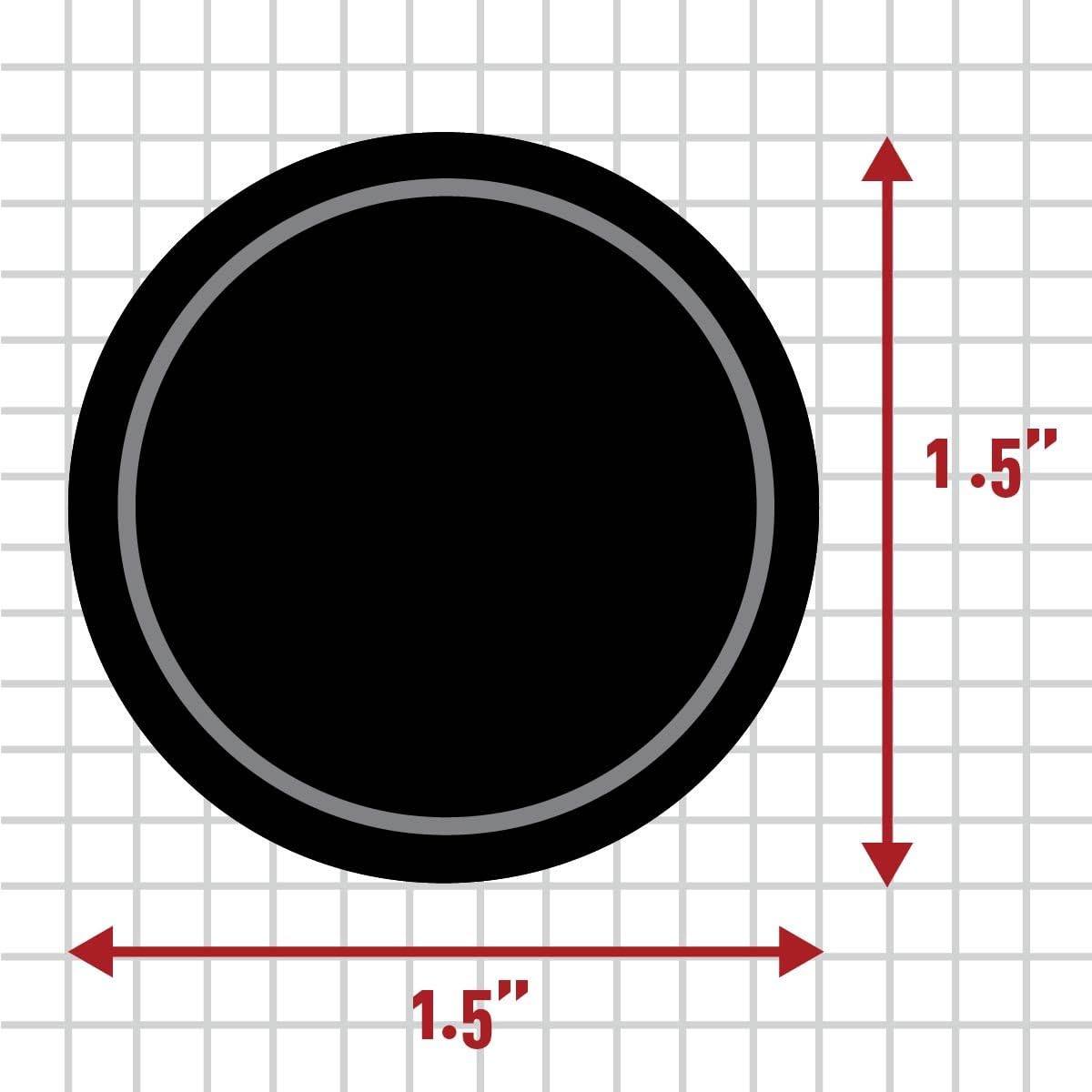 Set of 70 Black Water Resistant Round Spice Jar Labels - 1.5" - Fits Penzeys and AllSpice Jars - Blank Templates