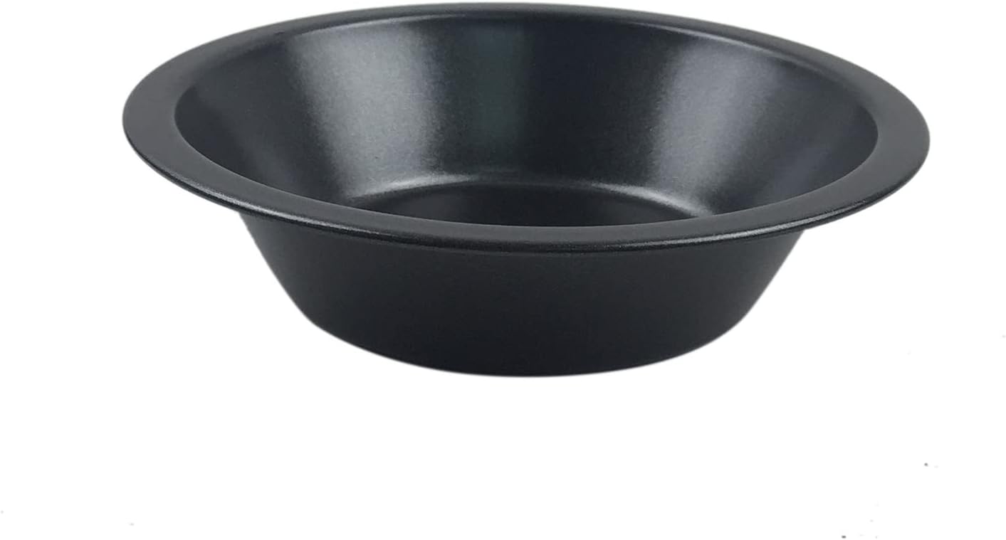 Set of 8 Nonstick 5 Inch Mini Pie Pans, Carbon Steel Bakeware for Pies, Cakes, and Tarts in Black - Small Pie Plates