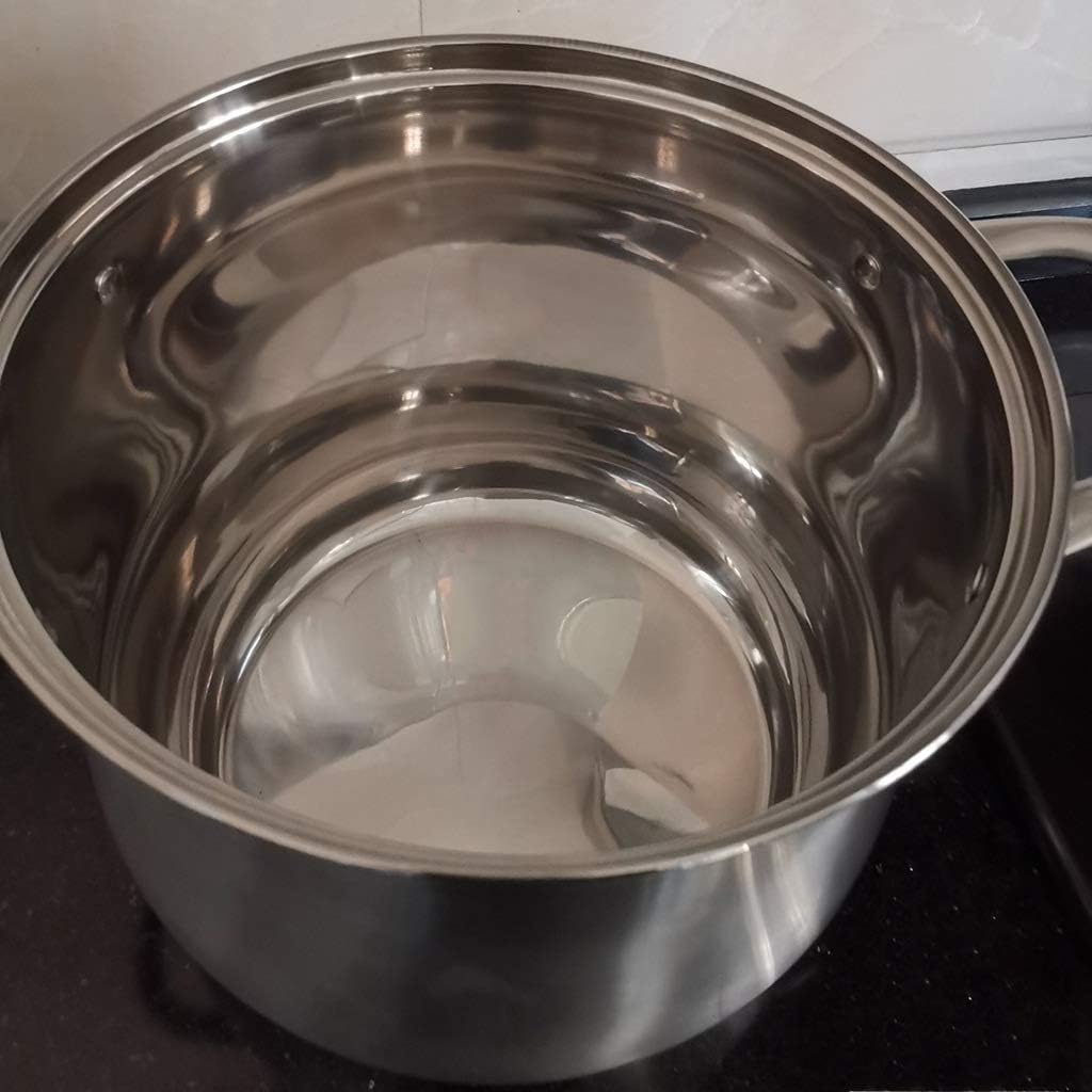 SEYFI 2-Tier Stainless Steel Steamer Pan Set with Vegetable Insert Pans and Glass Lid - 26 * 28.6cm