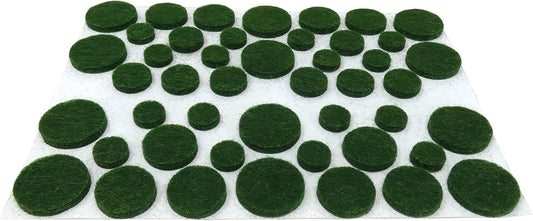 Shepherd Hardware 9423 Self-Adhesive Felt Pads for Surface Protection, Assorted Sizes, 46-Count, Green