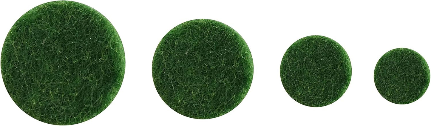 Shepherd Hardware 9423 Self-Adhesive Felt Pads for Surface Protection, Assorted Sizes, 46-Count, Green