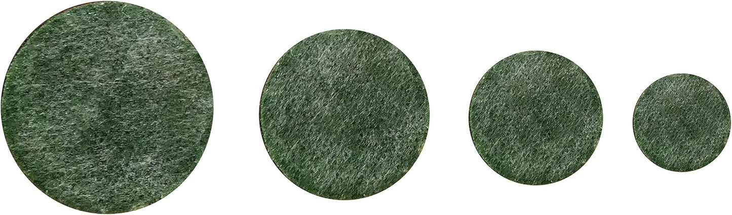 Shepherd Hardware 9423 Self-Adhesive Felt Pads for Surface Protection, Assorted Sizes, 46-Count, Green