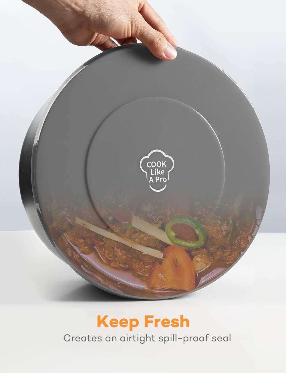 SiCheer Grey Silicone Lid Inner Pot Cover for Ninja Foodi 6.5 & 8 Quart - Pressure Cooker & Air Fryer Accessories