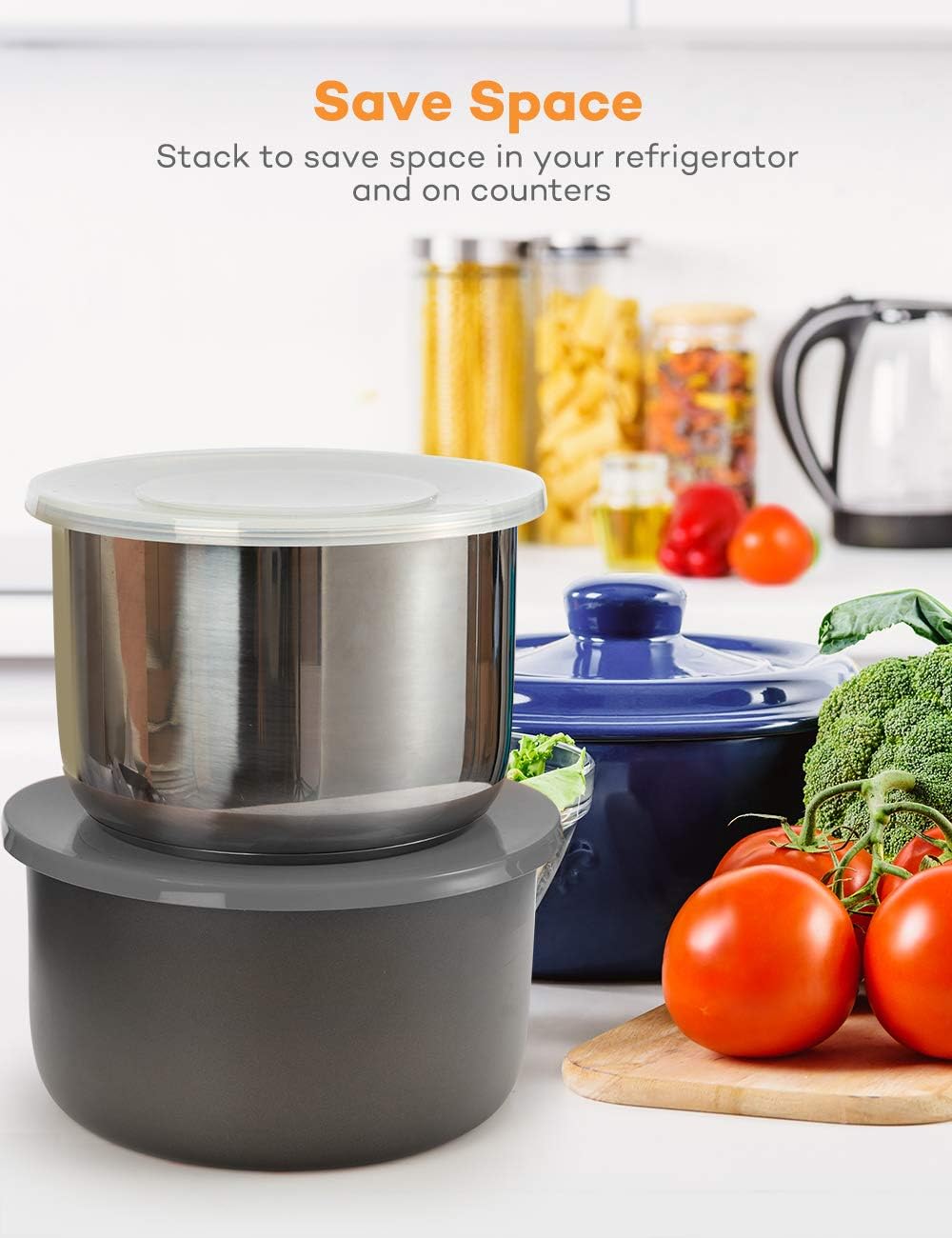 SiCheer Grey Silicone Lid Inner Pot Cover for Ninja Foodi 6.5 & 8 Quart - Pressure Cooker & Air Fryer Accessories