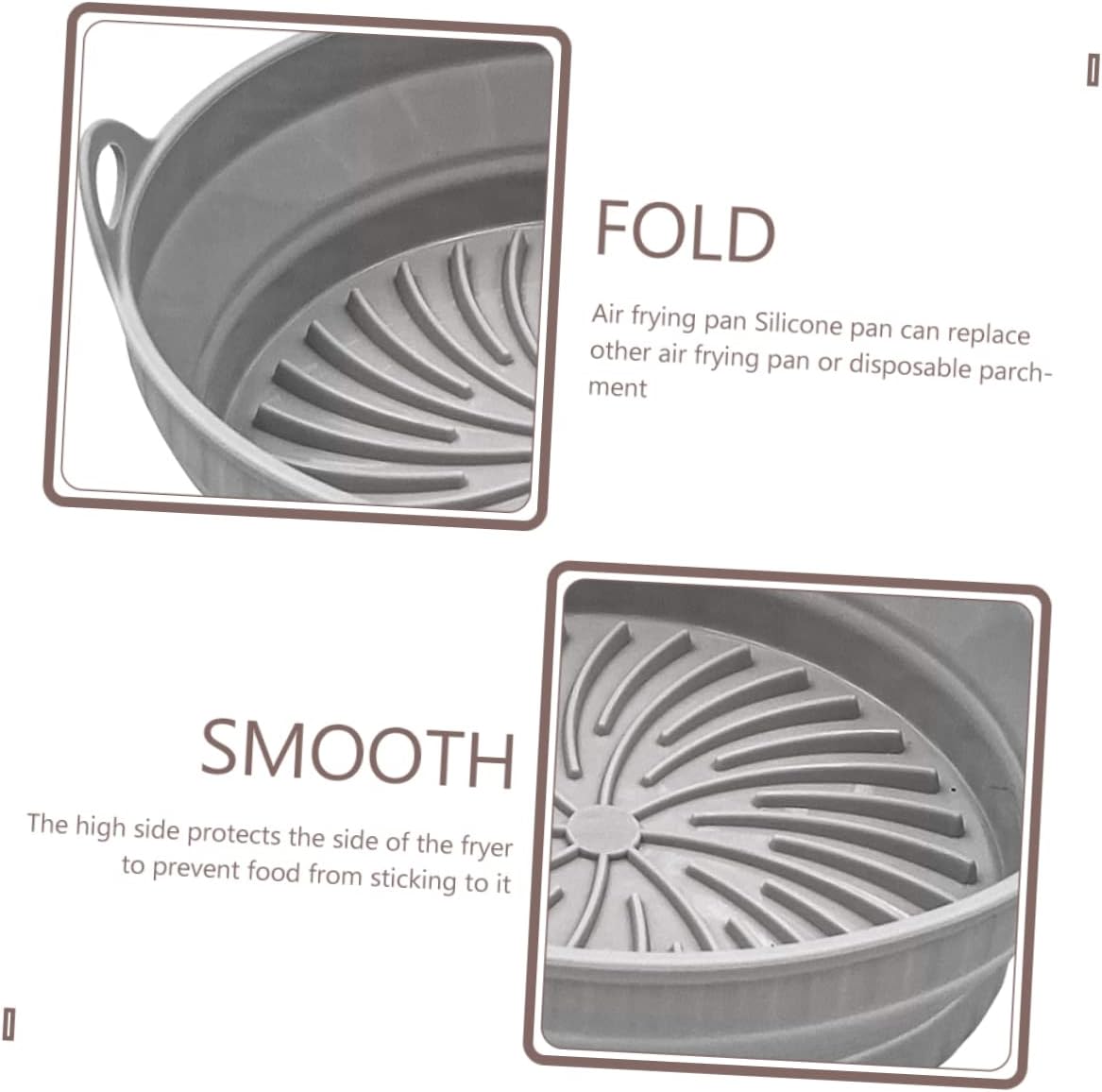 Silicone Air Fryer Basket Mat - Reusable Tray Liner for Easy Cleaning - Air Fryer Accessory