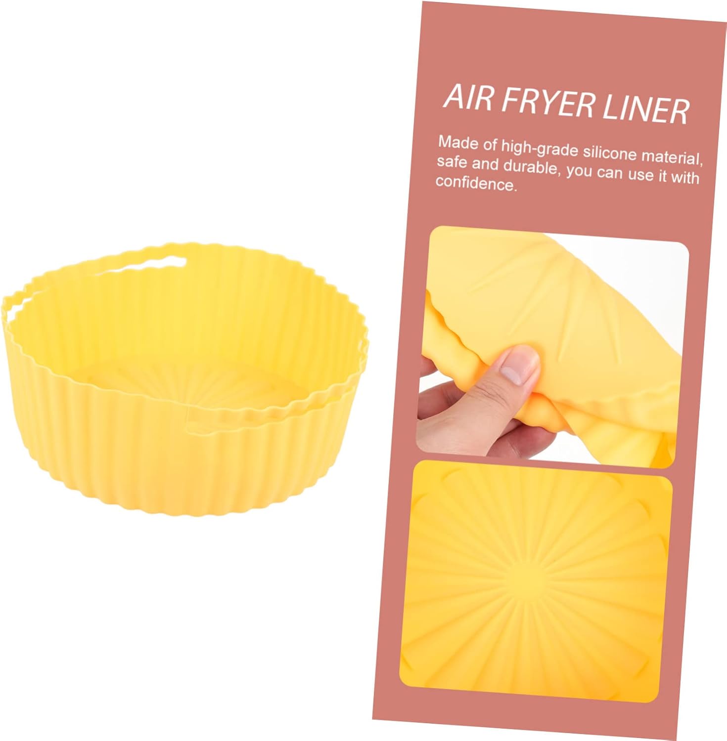 Silicone Air Fryer Liner Mat - Reusable Cooking Mat for Air Fryer and Toaster Oven - Silicone Pot for Baking and Frying - Kitchen Accessory