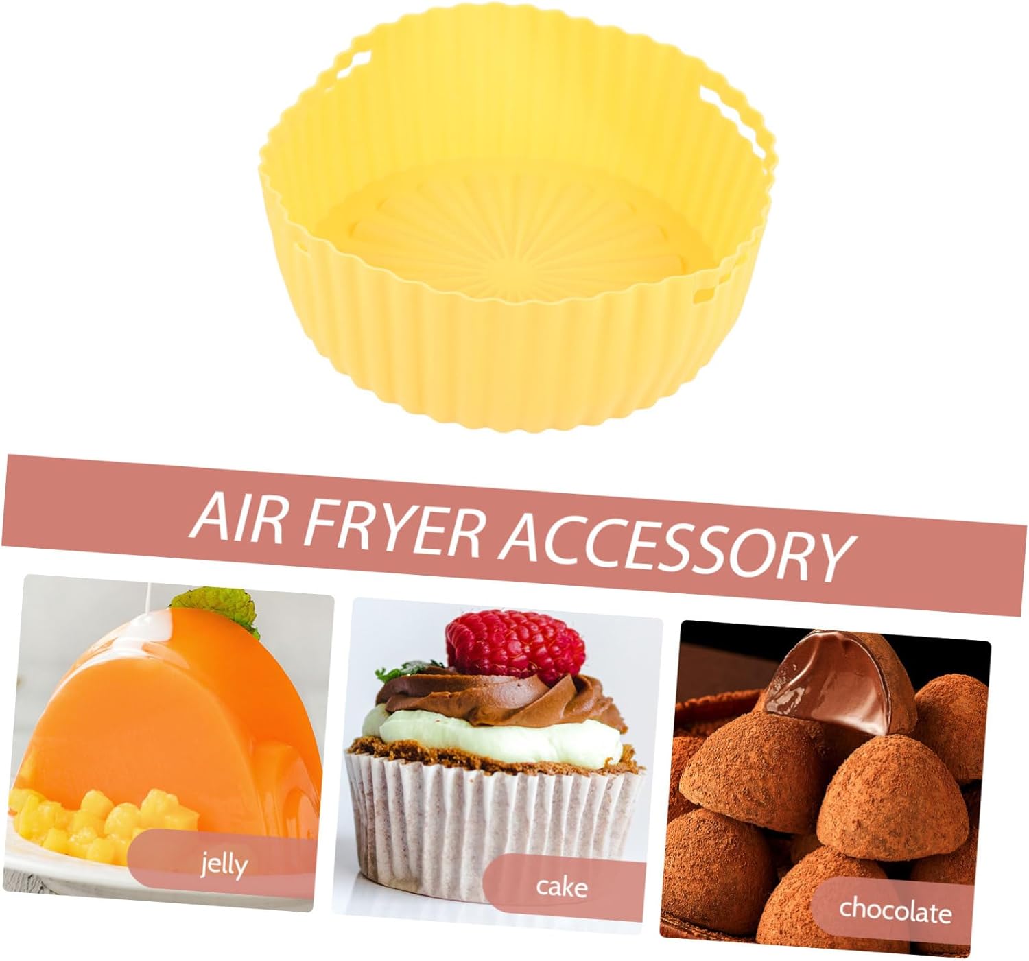 Silicone Air Fryer Liner Mat - Reusable Cooking Mat for Air Fryer and Toaster Oven - Silicone Pot for Baking and Frying - Kitchen Accessory