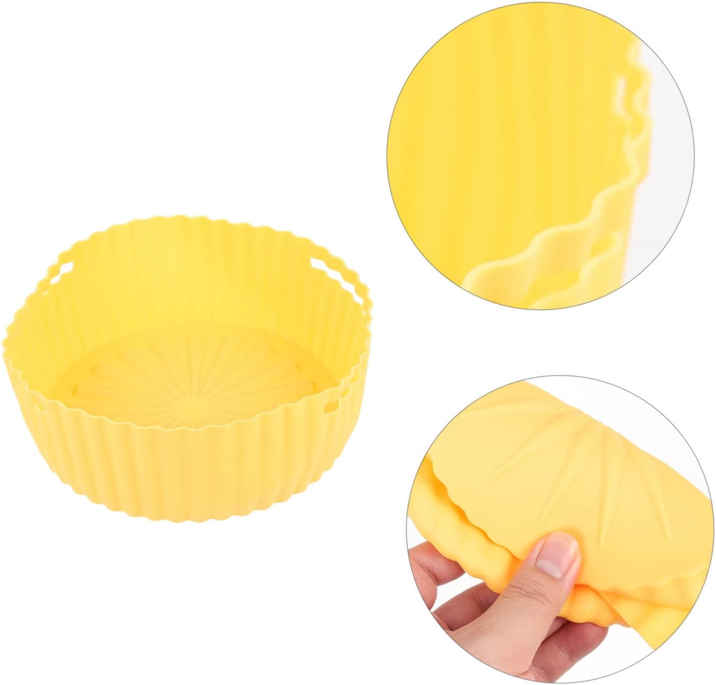 Silicone Air Fryer Liner Mat - Reusable Cooking Mat for Air Fryer and Toaster Oven - Silicone Pot for Baking and Frying - Kitchen Accessory
