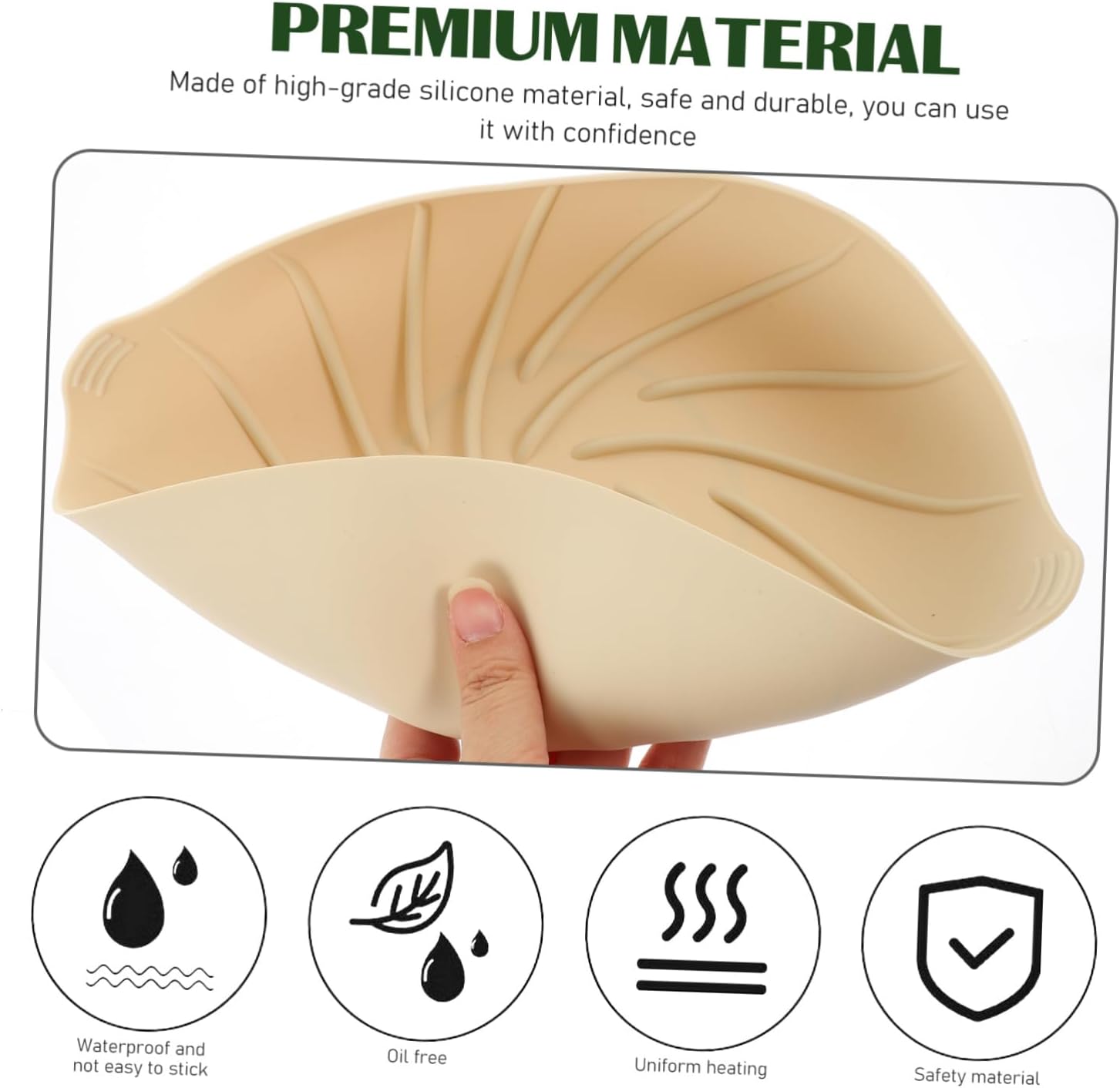 Silicone Baking Pot and Heat-Resistant Liner Set for Air Fryer, Oven, and Microwave - Milky Color