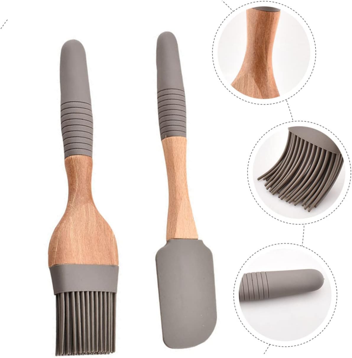 Silicone Baking Tools Kit with Oil Brush, Scraper & Grater - Perfect for Indoor & Outdoor BBQ