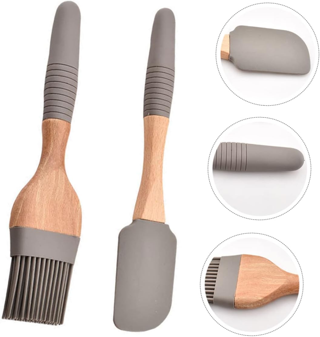 Silicone Baking Tools Kit with Oil Brush, Scraper & Grater - Perfect for Indoor & Outdoor BBQ