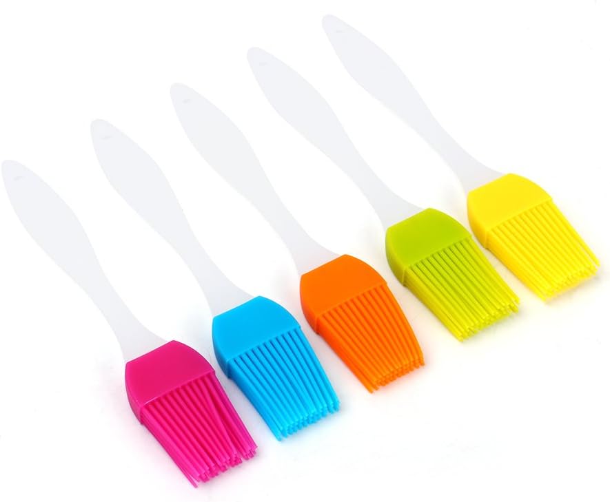 Silicone Basting Brush for Baking, BBQ, Cake, Pastry, Bread - Heat Resistant Cooking Brush for Oil and Cream Application