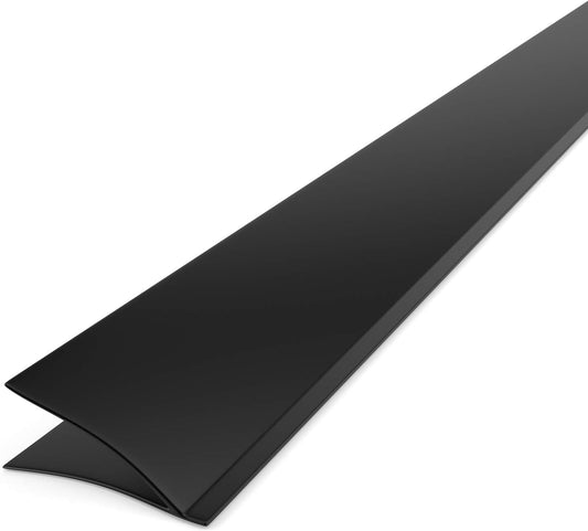 Silicone Fin Shaped Weather Stripping Seal for Doors and Windows - Self Adhesive - Black