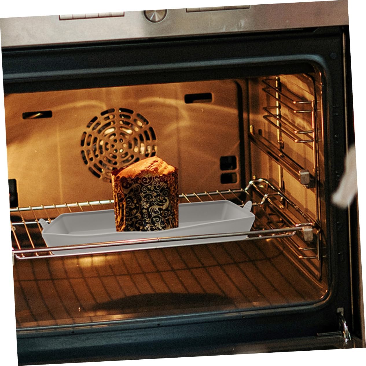 Silicone Mini Cake Pan and Bread Loaf Baking Set for Toaster Oven - 2pcs Rectangular Bakeware Tray