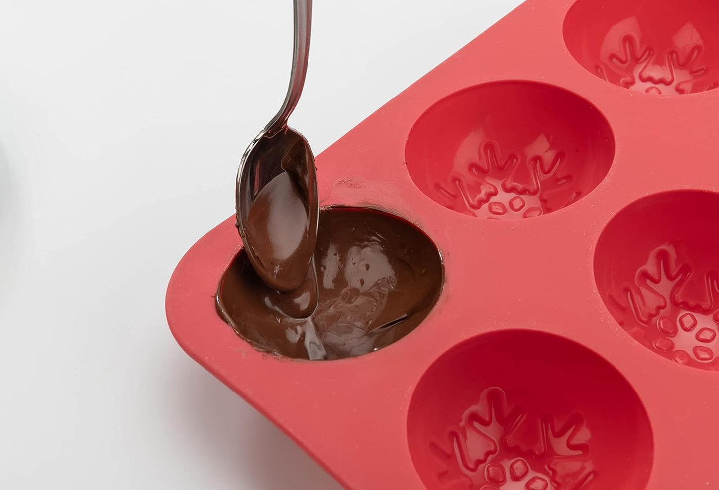 Silicone Mold for Making Holiday Tree Hot Chocolate Cocoa Bombs, Makes 3 Bombs