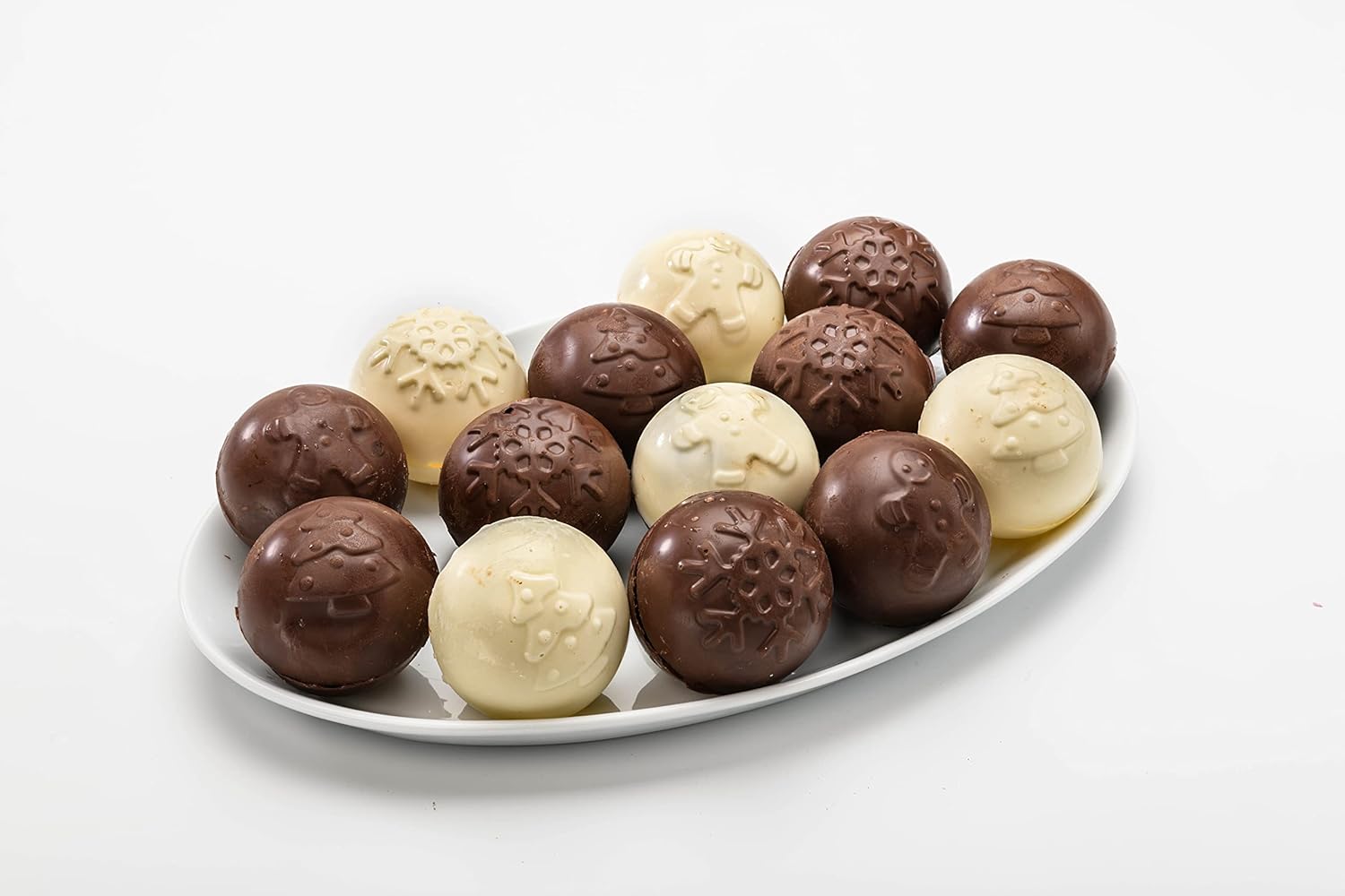 Silicone Mold for Making Holiday Tree Hot Chocolate Cocoa Bombs, Makes 3 Bombs