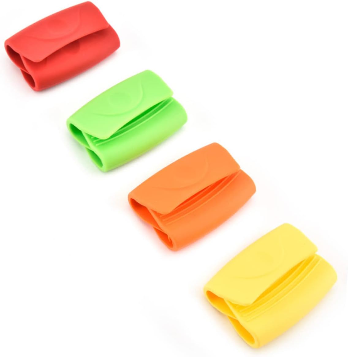 Silicone Pot Handle Covers - 2 Pairs Heat Insulation for Cookware Skillet Pan - Green