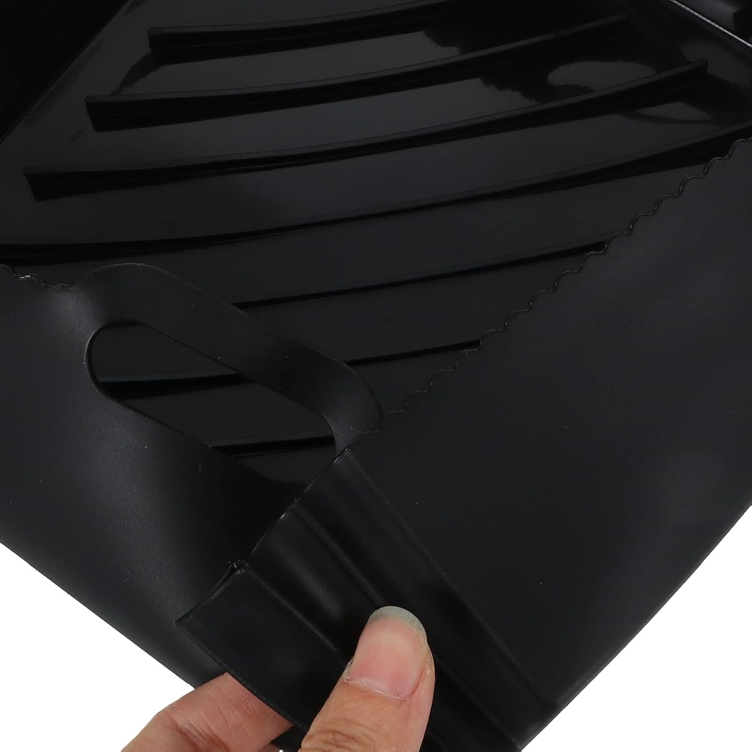 Silicone Reusable Air Fryer Liner with Double Handles - Non-Stick Black Pot Replacement for Easy Cleaning - Air Fryer Accessories