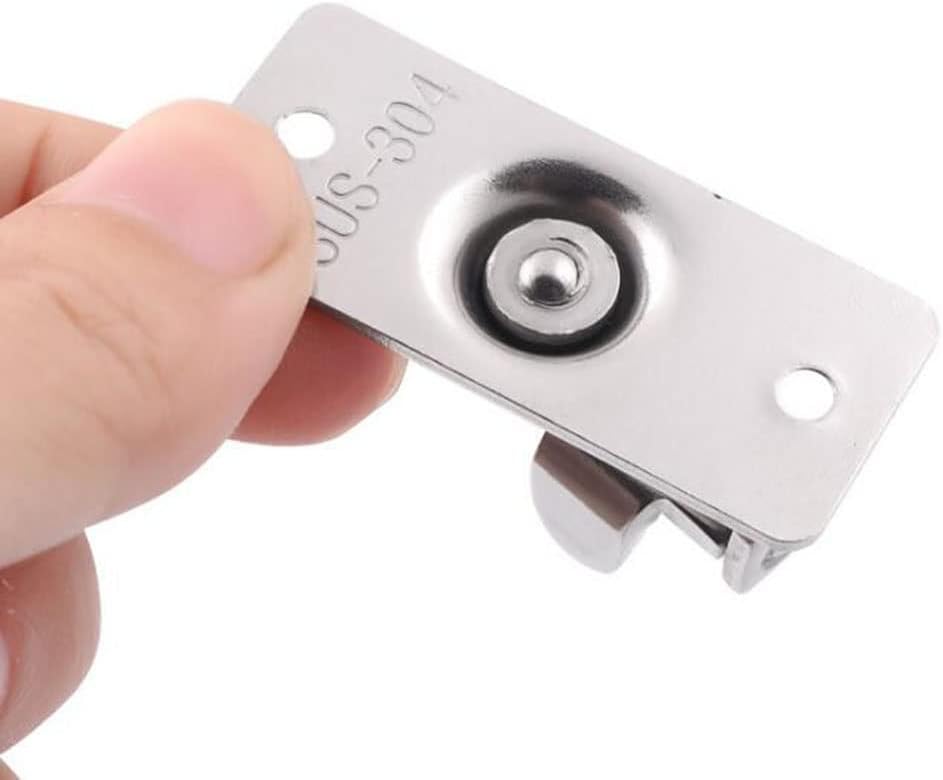 Silver 90 Degree Right Angle Door Lock Bolt for Sliding Doors & Windows - Cam Lock Lever Bolt Storage Pocket Lock